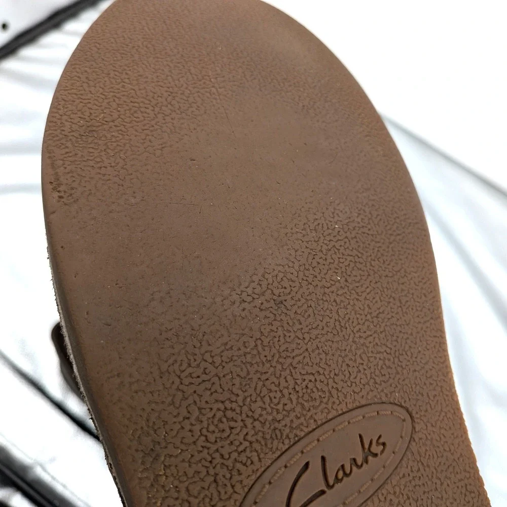 Clarks Bushacre 2 Chukka Boots Brown Leather Lace Up Casual Men's Size 12